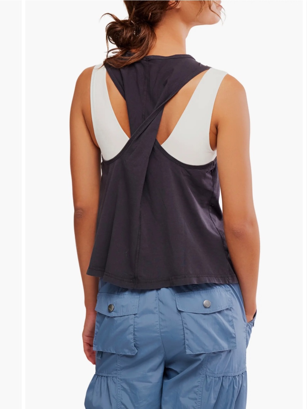 (FP Movement Hot Shot Twist Back Tank Black Size M